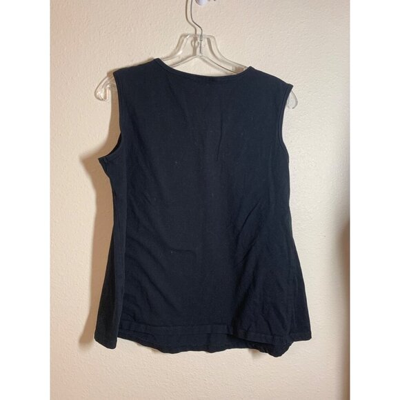 Vintage Crave Apparel Maternity Black Cotton Tank Medium Y2K Casual Basics AE2 - Picture 2 of 4
